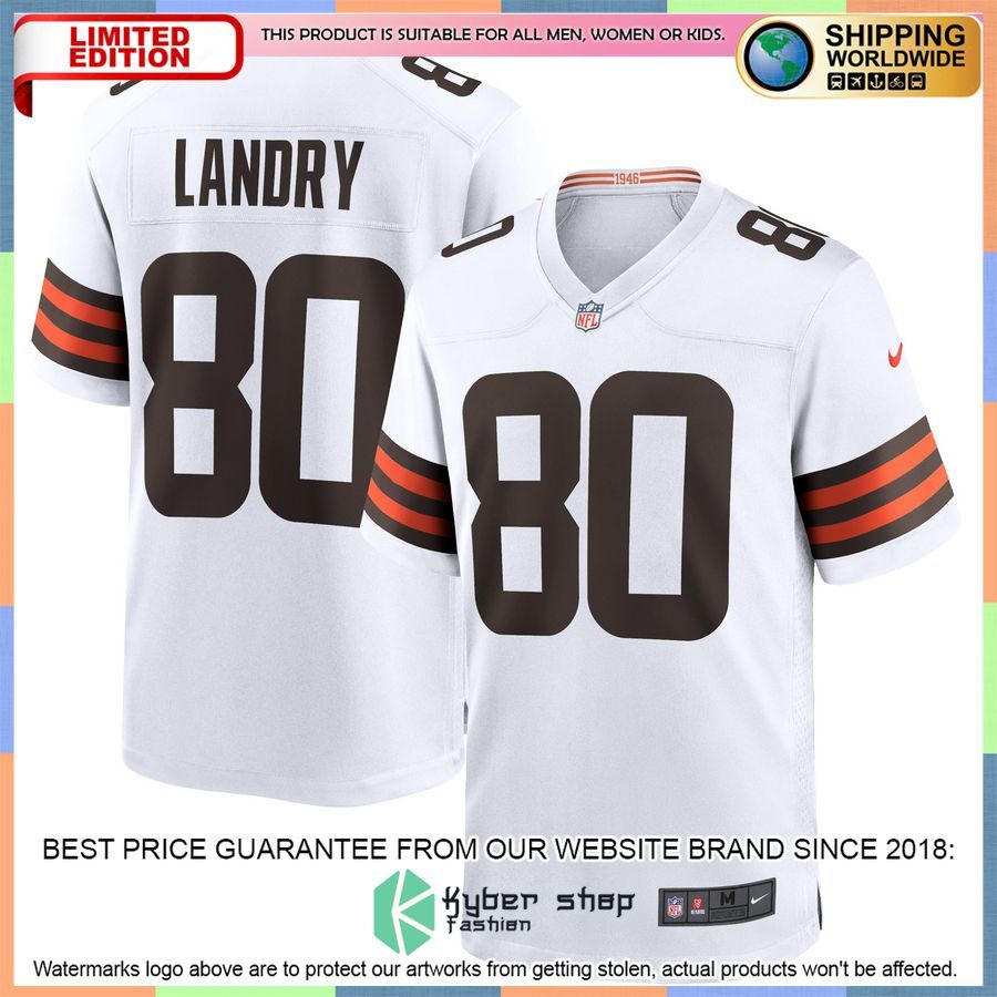 Jarvis Landry Cleveland Browns White Football Jersey