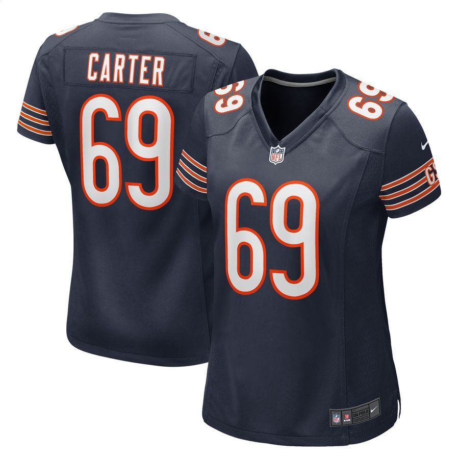 Ja'Tyre Carter Chicago Bears Navy Football Jersey