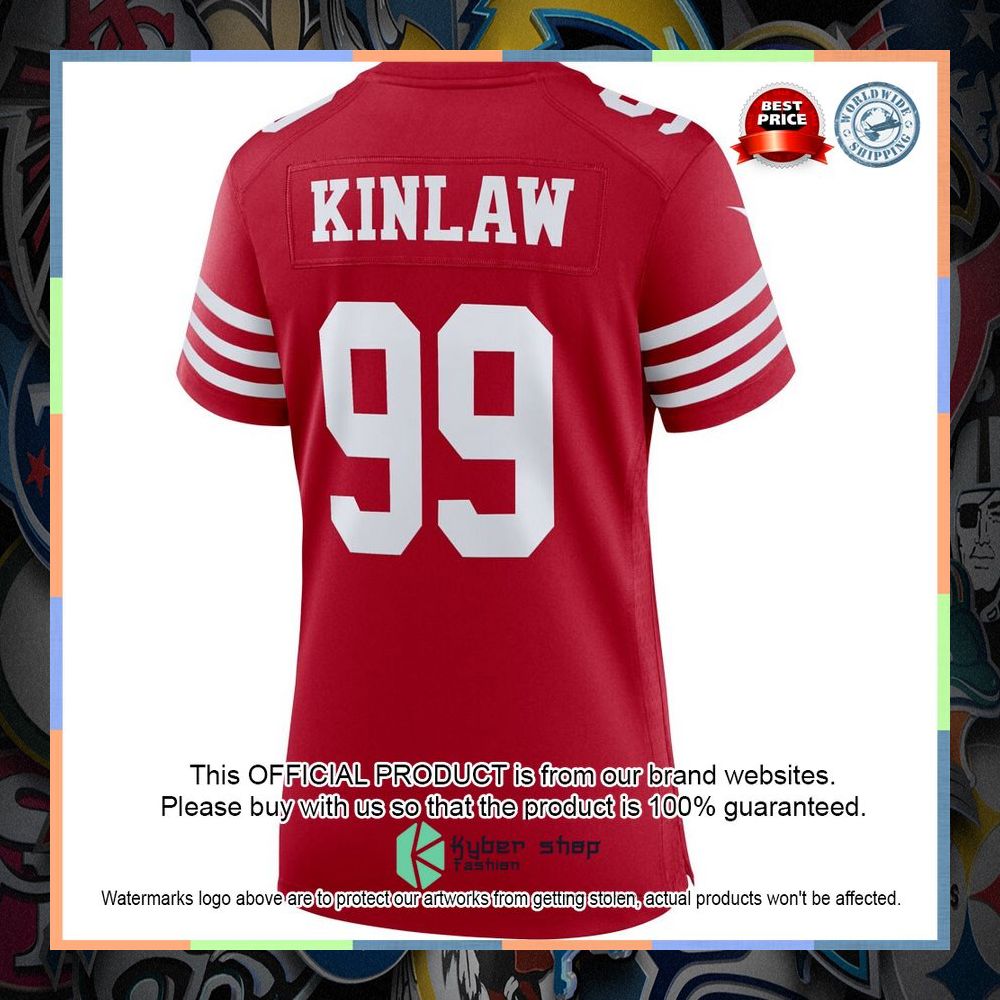Javon Kinlaw San Francisco 49ers Women's Scarlet Football Jersey 7 Javon Kinlaw San Francisco 49ers Women's Scarlet Football Jersey word2