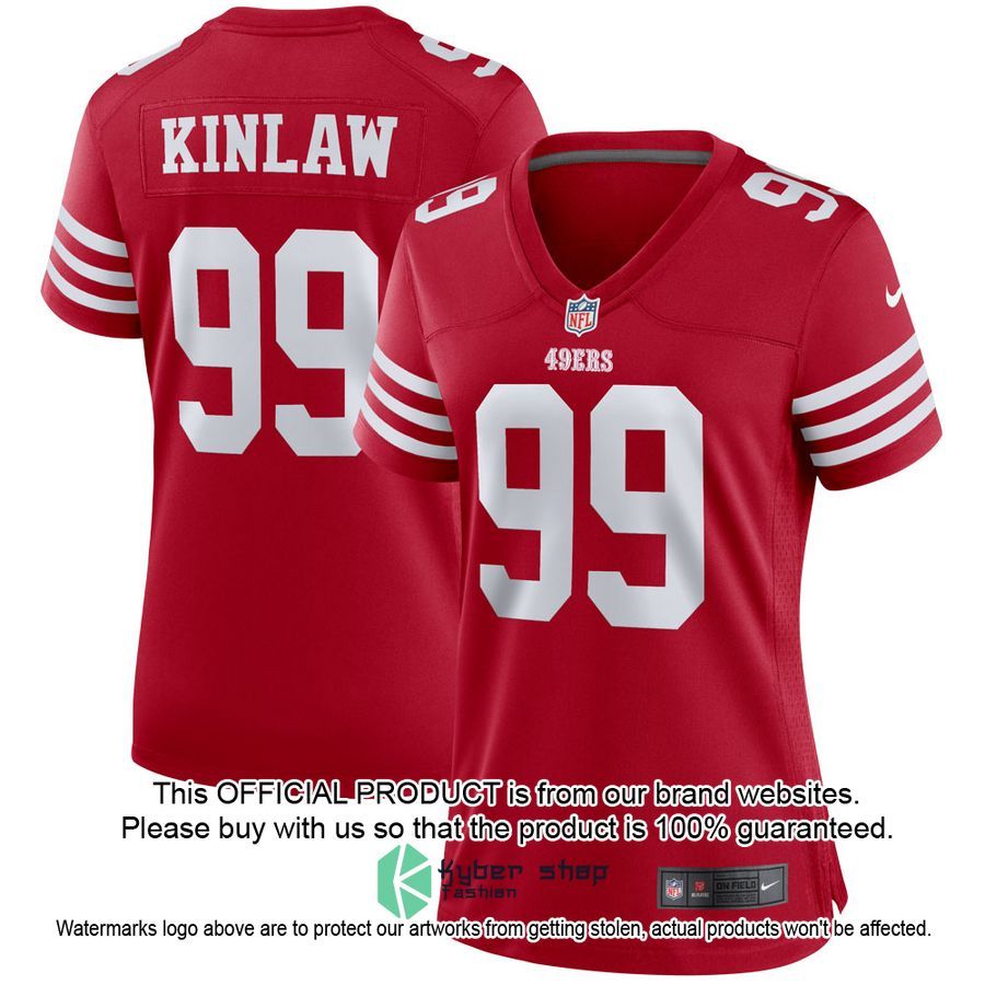 Javon Kinlaw San Francisco 49ers Women's Scarlet Football Jersey 4 Javon Kinlaw San Francisco 49ers Women's Scarlet Football Jersey word2
