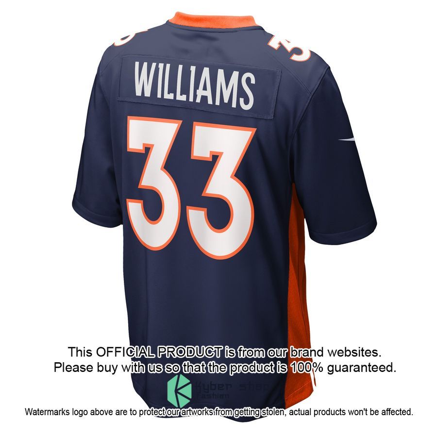 Javonte Williams Denver Broncos Home Navy Football Jersey 3 Javonte Williams Denver Broncos Home Navy Football Jersey word1