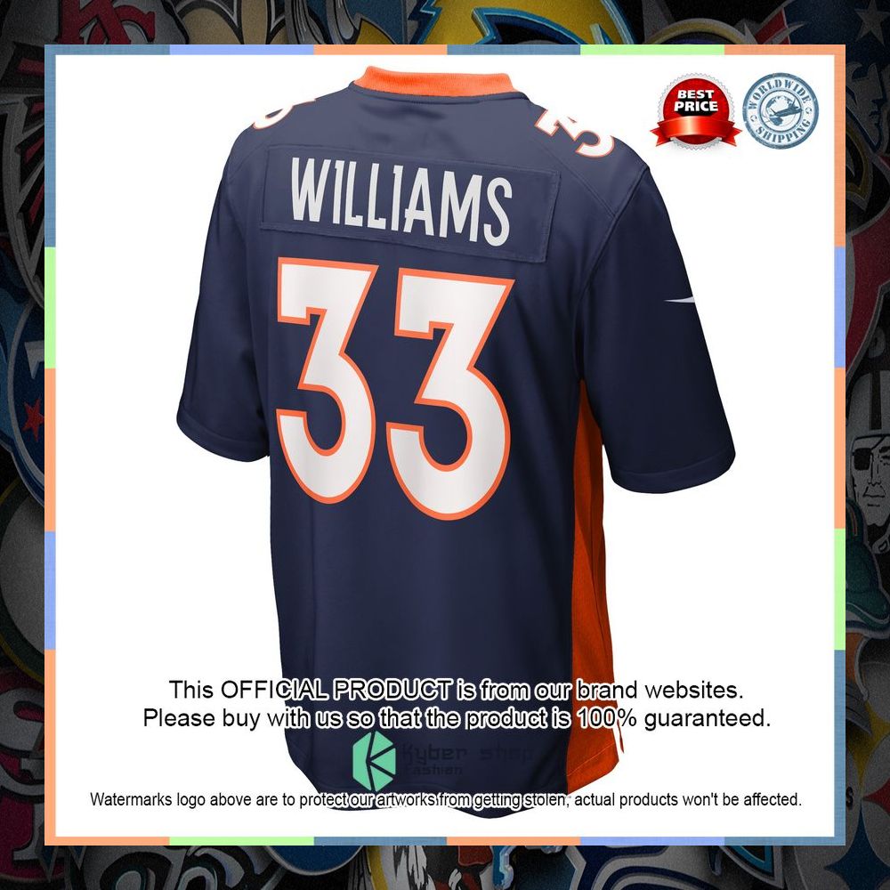Javonte Williams Denver Broncos Home Navy Football Jersey 7 Javonte Williams Denver Broncos Home Navy Football Jersey word1
