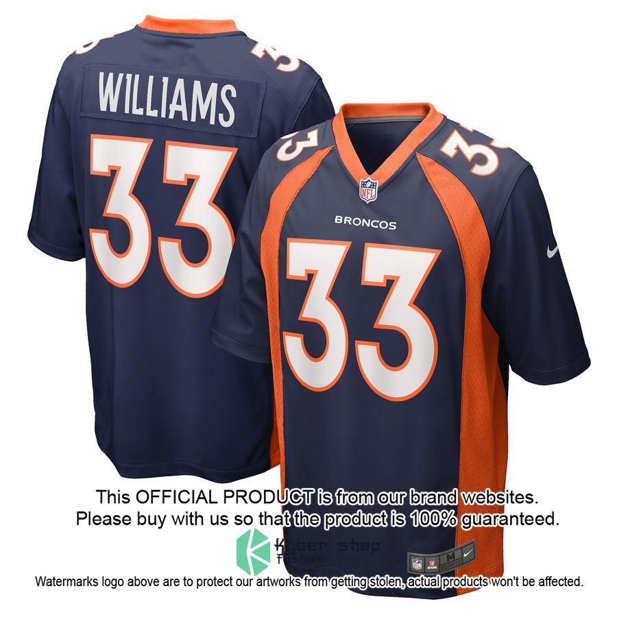 Javonte Williams Denver Broncos Home Navy Football Jersey 4 Javonte Williams Denver Broncos Home Navy Football Jersey word1