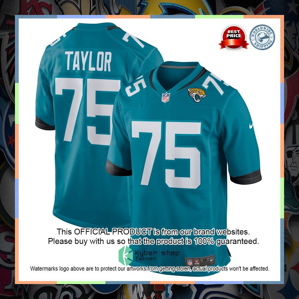 Jawaan Taylor Jacksonville Jaguars Teal Football Jersey 9 Jawaan Taylor Jacksonville Jaguars Teal Football Jersey word1