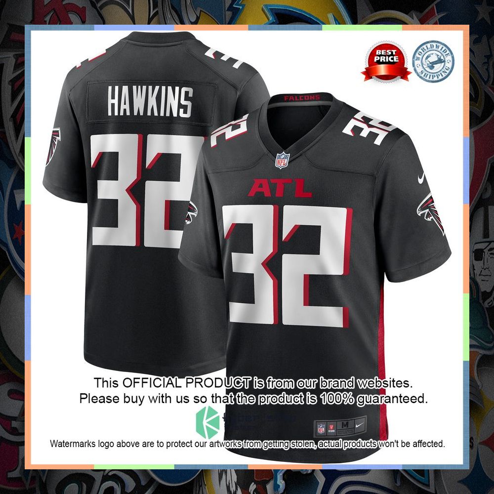 Jaylinn Hawkins Atlanta Falcons Black Football Jersey 5 Jaylinn Hawkins Atlanta Falcons Black Football Jersey word2