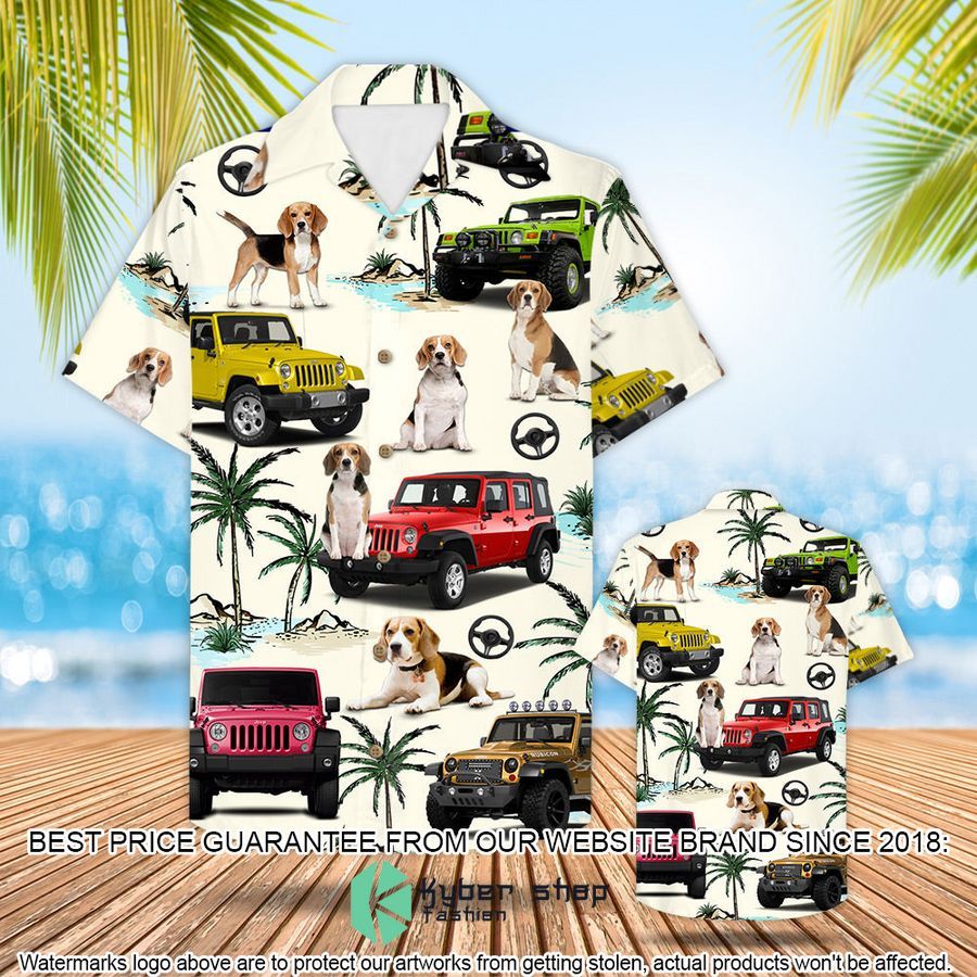 Jeep Beagle Hawaiian Shirt