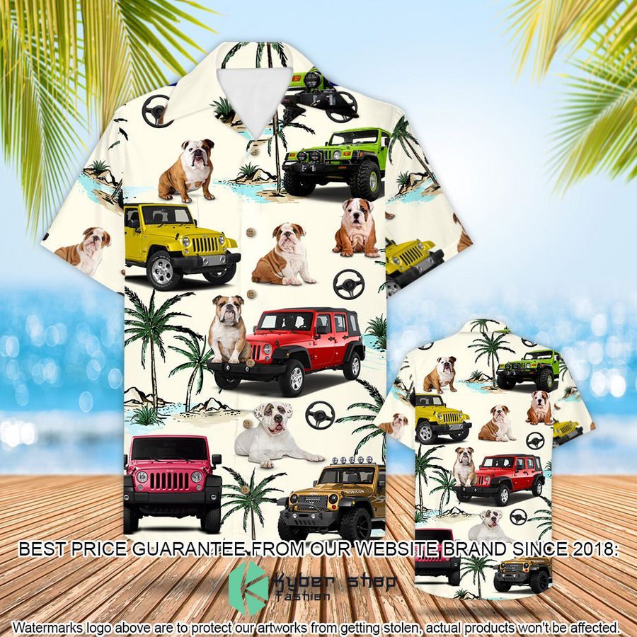 Jeep Bulldog Hawaiian Shirt