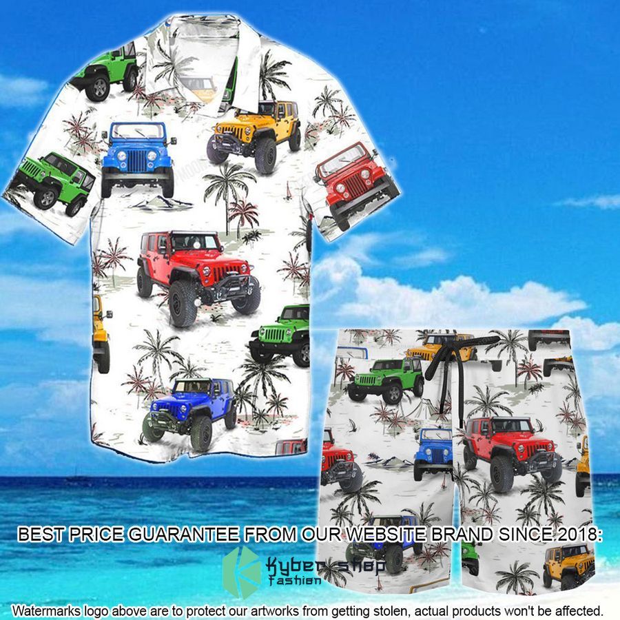 Jeep CJs Ocean Hawaiian Shirt, Shorts