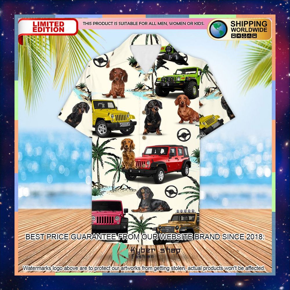 Jeep Dachshund Hawaiian Shirt 5 Jeep Dachshund Hawaiian Shirt word3