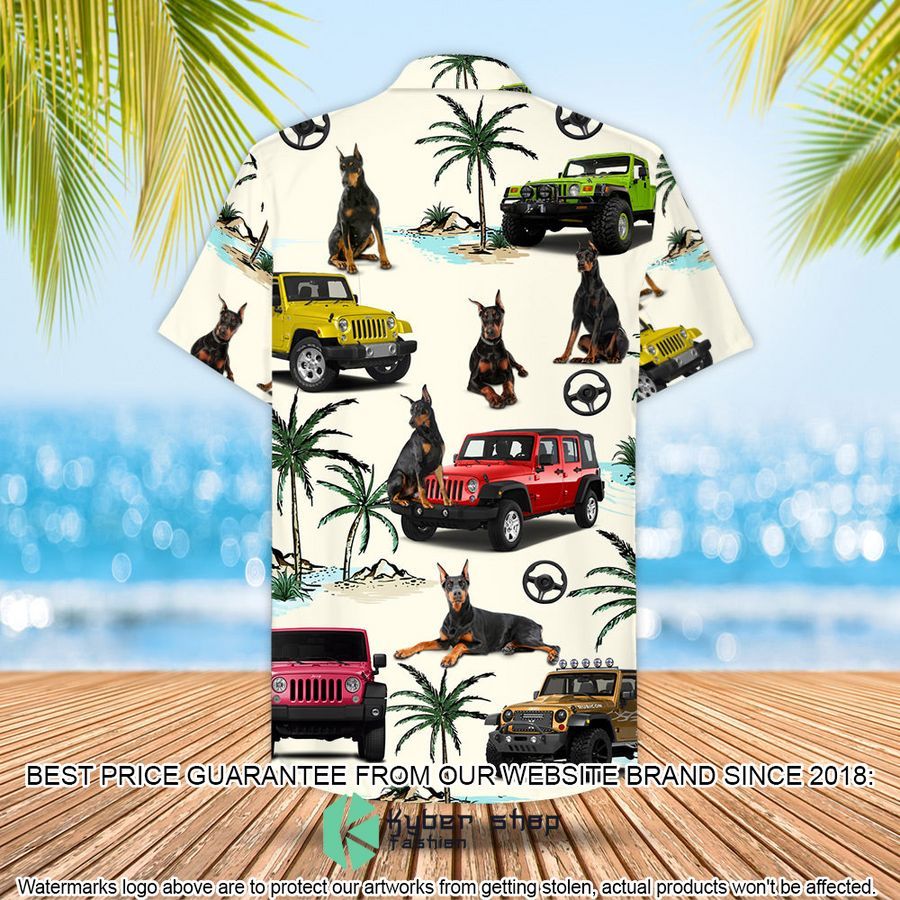 Jeep Doberman Pinscher Hawaiian Shirt 3 Jeep Doberman Pinscher Hawaiian Shirt word3
