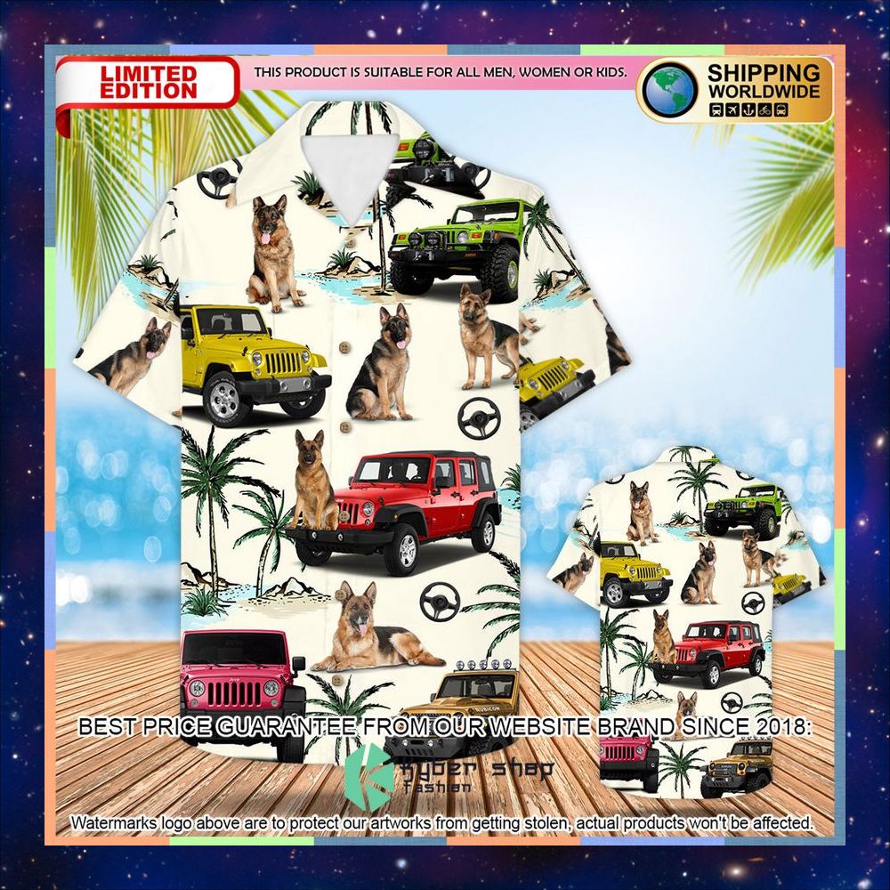 Jeep German Shepherd Hawaiian Shirt 4 Jeep German Shepherd Hawaiian Shirt word2