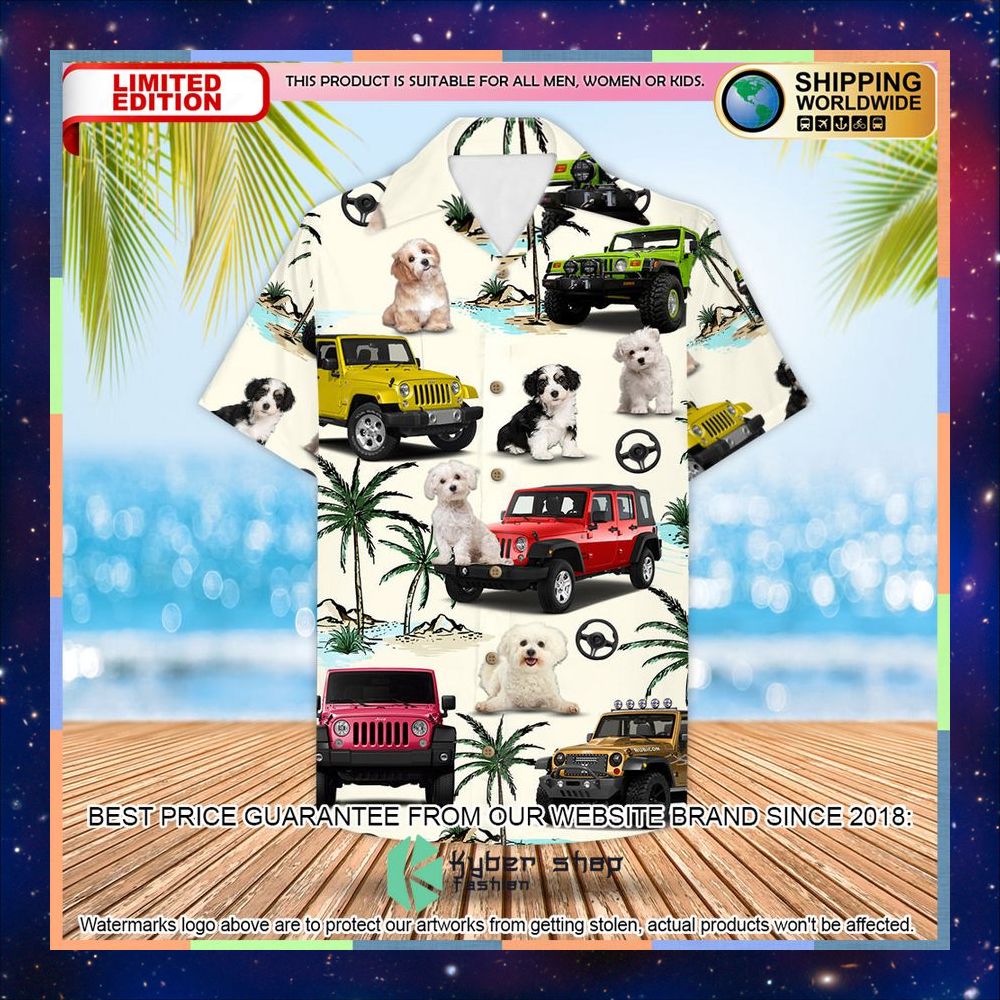 Jeep Maltese Hawaiian Shirt 5 Jeep Maltese Hawaiian Shirt word1