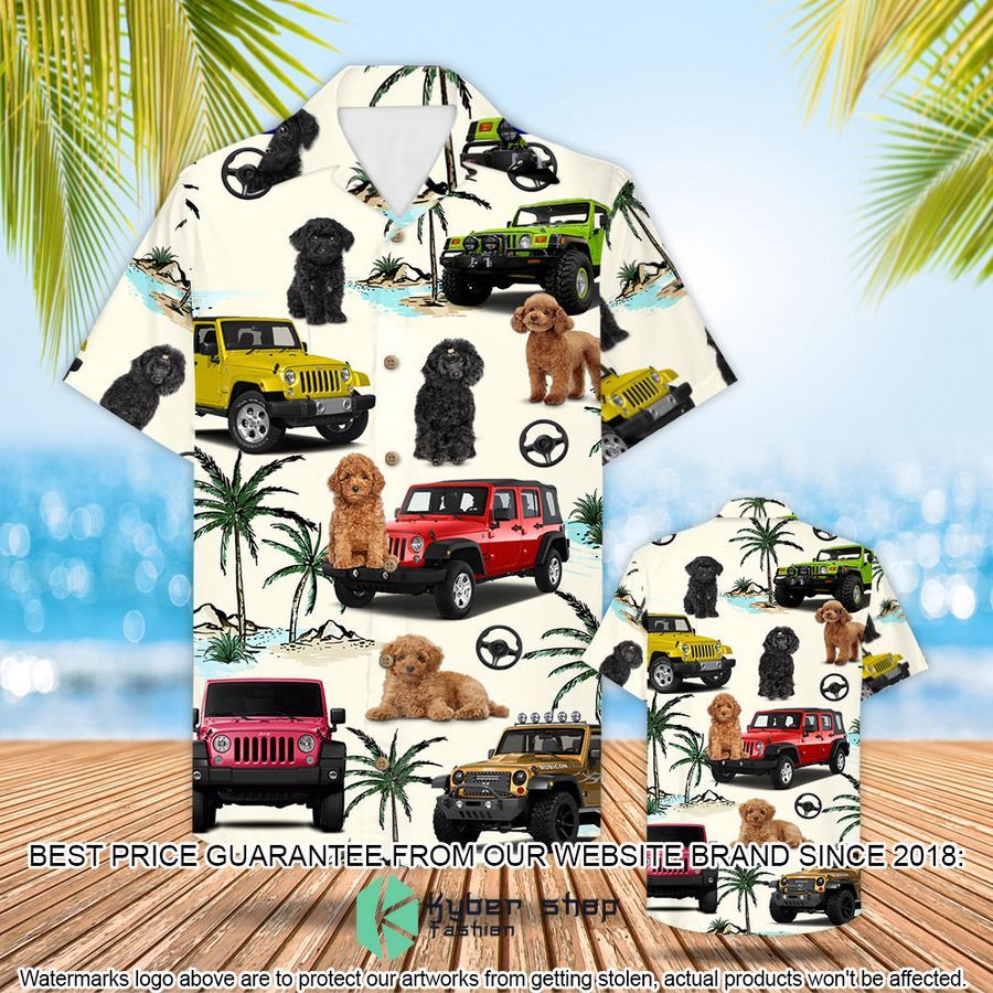 Jeep Poodle Hawaiian Shirt