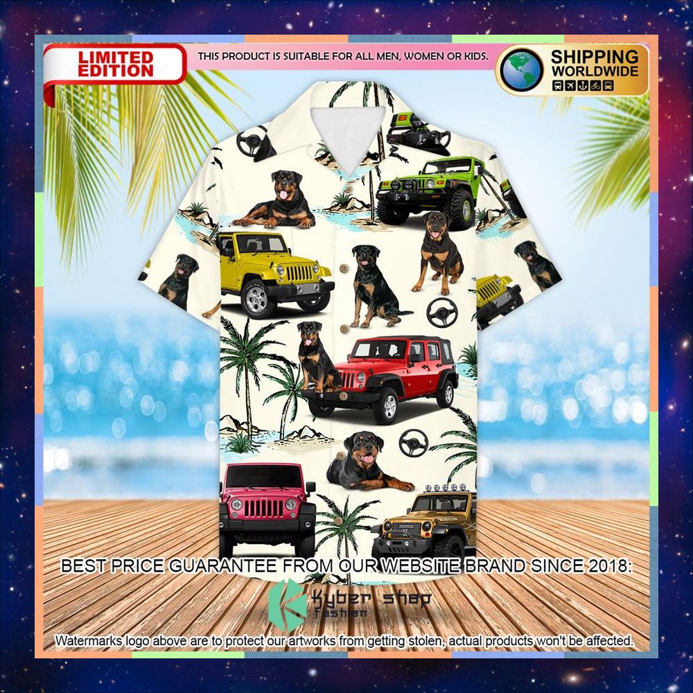 Jeep Rottweiler Hawaiian Shirt 5 Jeep Rottweiler Hawaiian Shirt word2