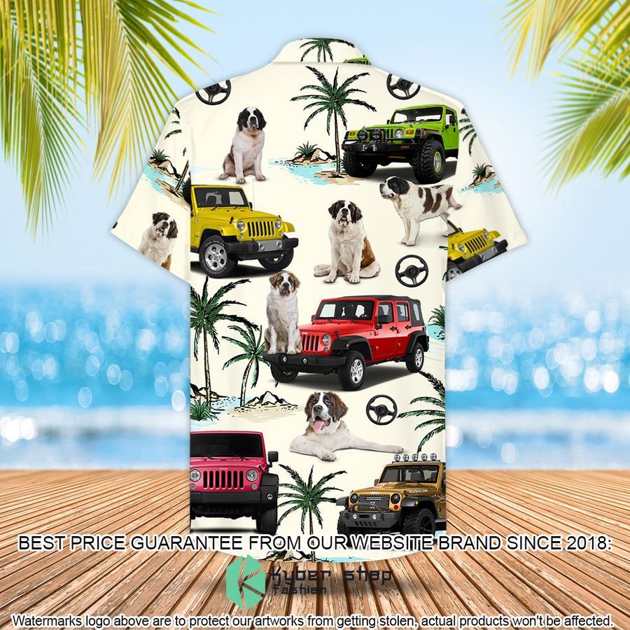 Jeep Saint Bernard Hawaiian Shirt 3 Jeep Saint Bernard Hawaiian Shirt word3