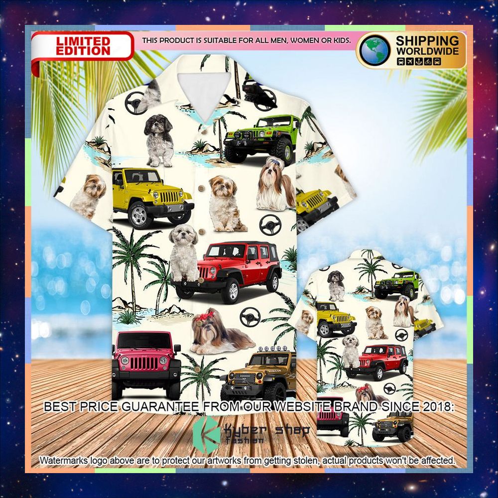 Jeep Shih Tzu Hawaiian Shirt 4 Jeep Shih Tzu Hawaiian Shirt word3