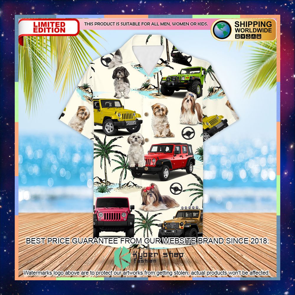 Jeep Shih Tzu Hawaiian Shirt 5 Jeep Shih Tzu Hawaiian Shirt word3