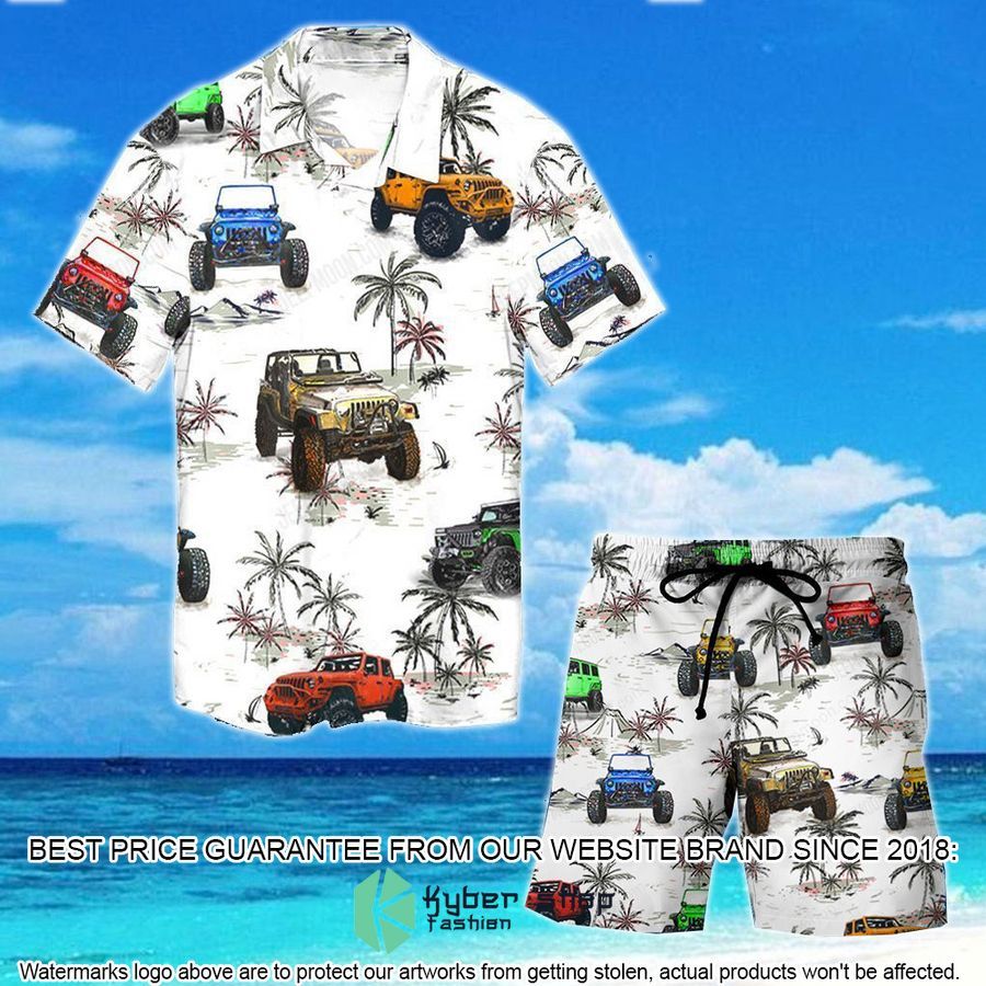 Jeep Wrangler Ocean Hawaiian Shirt, Shorts word1