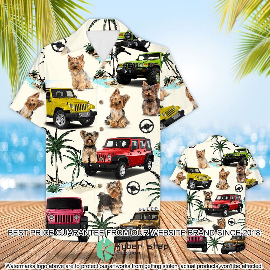 Jeep Yorkshire Terrier Hawaiian Shirt