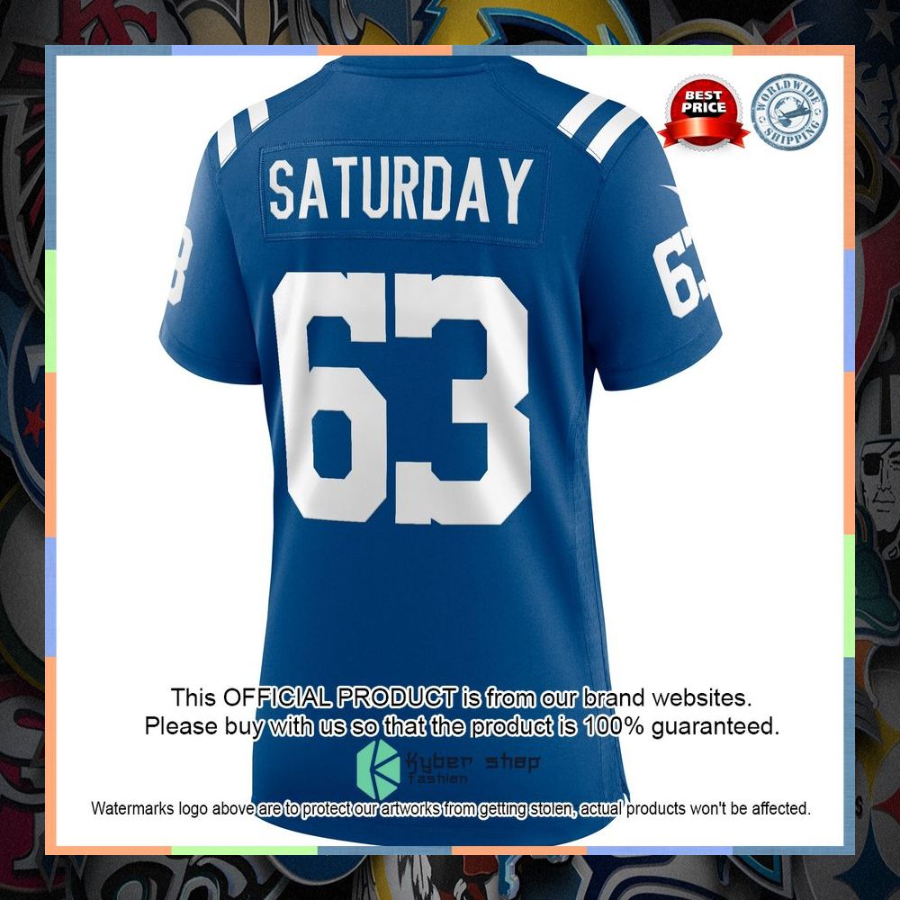 Jeff Saturday Indianapolis Colts Women's Football Retired Royal Football Jersey 7 Jeff Saturday Indianapolis Colts Women's Football Retired Royal Football Jersey word1