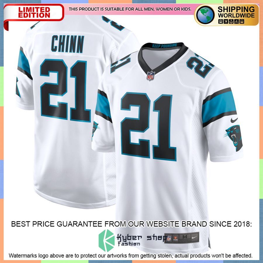 Jeremy Chinn Carolina Panthers White Football Jersey