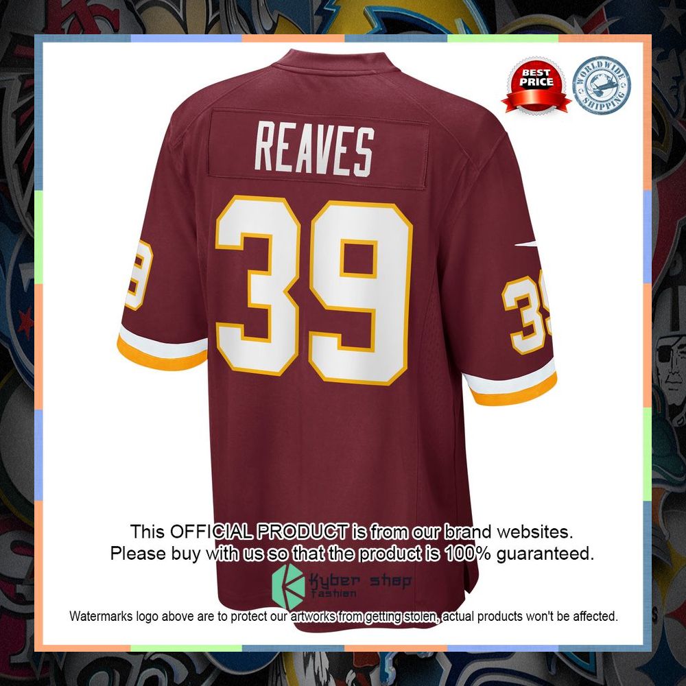 Jeremy Reaves Washington Football Team Burgundy Football Jersey 7 Jeremy Reaves Washington Football Team Burgundy Football Jersey word3