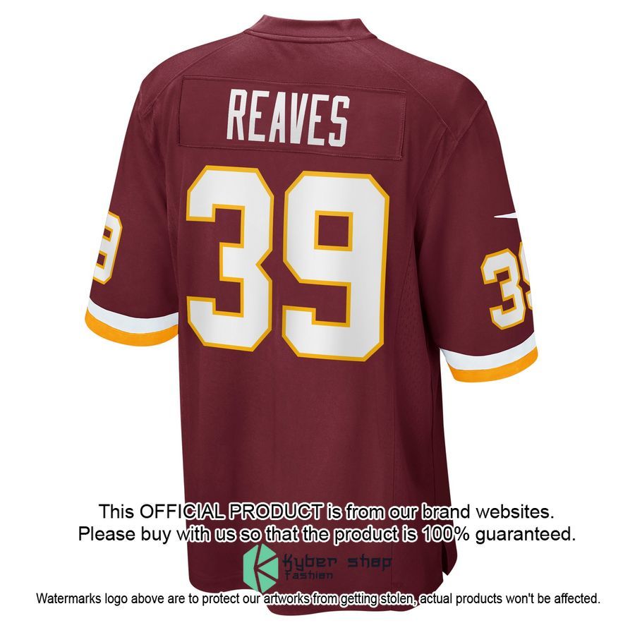 Jeremy Reaves Washington Football Team Burgundy Football Jersey 3 Jeremy Reaves Washington Football Team Burgundy Football Jersey word3