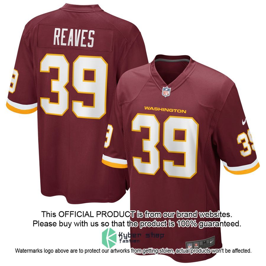 Jeremy Reaves Washington Football Team Burgundy Football Jersey 4 Jeremy Reaves Washington Football Team Burgundy Football Jersey word3