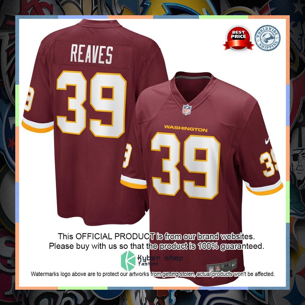Jeremy Reaves Washington Football Team Burgundy Football Jersey 8 Jeremy Reaves Washington Football Team Burgundy Football Jersey word3