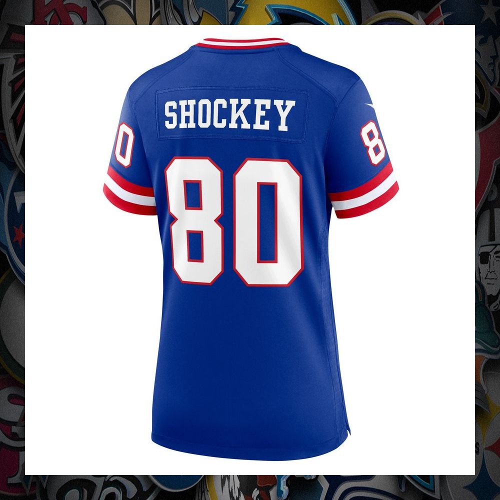 Jeremy Shockey New York Giants Classic Retired Royal Football Jersey 7 Jeremy Shockey New York Giants Classic Retired Royal Football Jersey word1