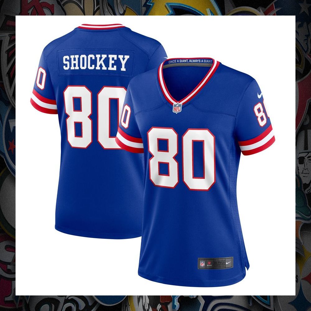 Jeremy Shockey New York Giants Classic Retired Royal Football Jersey 8 Jeremy Shockey New York Giants Classic Retired Royal Football Jersey word1