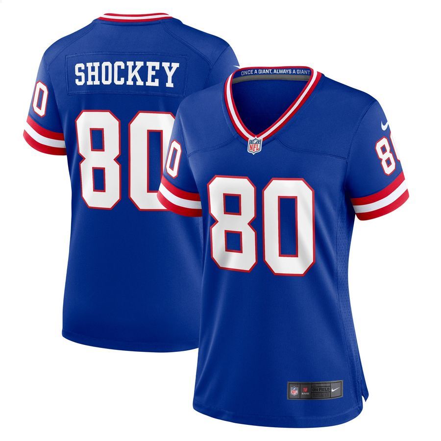 Jeremy Shockey New York Giants Classic Retired Royal Football Jersey 4 Jeremy Shockey New York Giants Classic Retired Royal Football Jersey word1