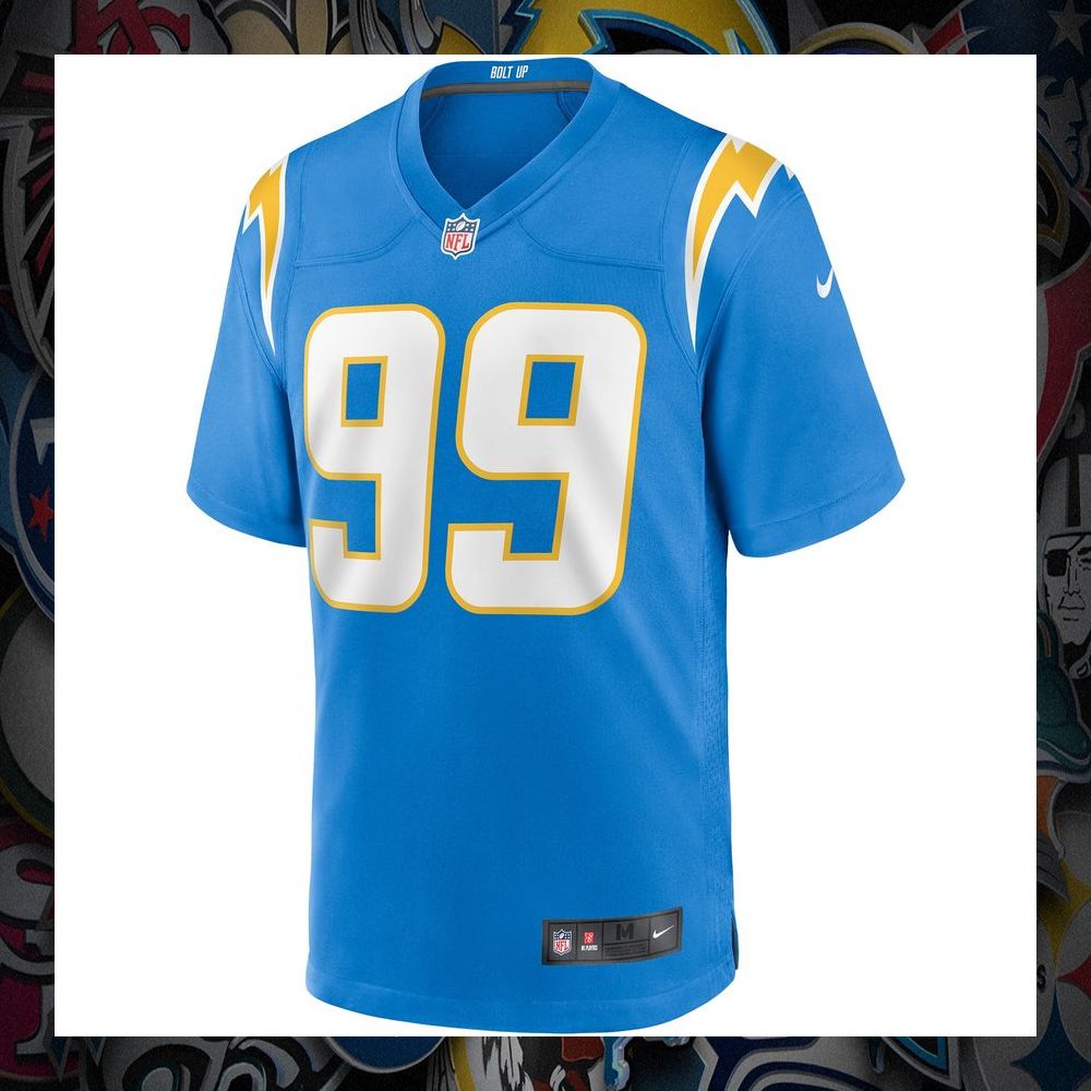 Jerry Tillery Los Angeles Chargers Powder Blue Football Jersey 6 Jerry Tillery Los Angeles Chargers Powder Blue Football Jersey word1