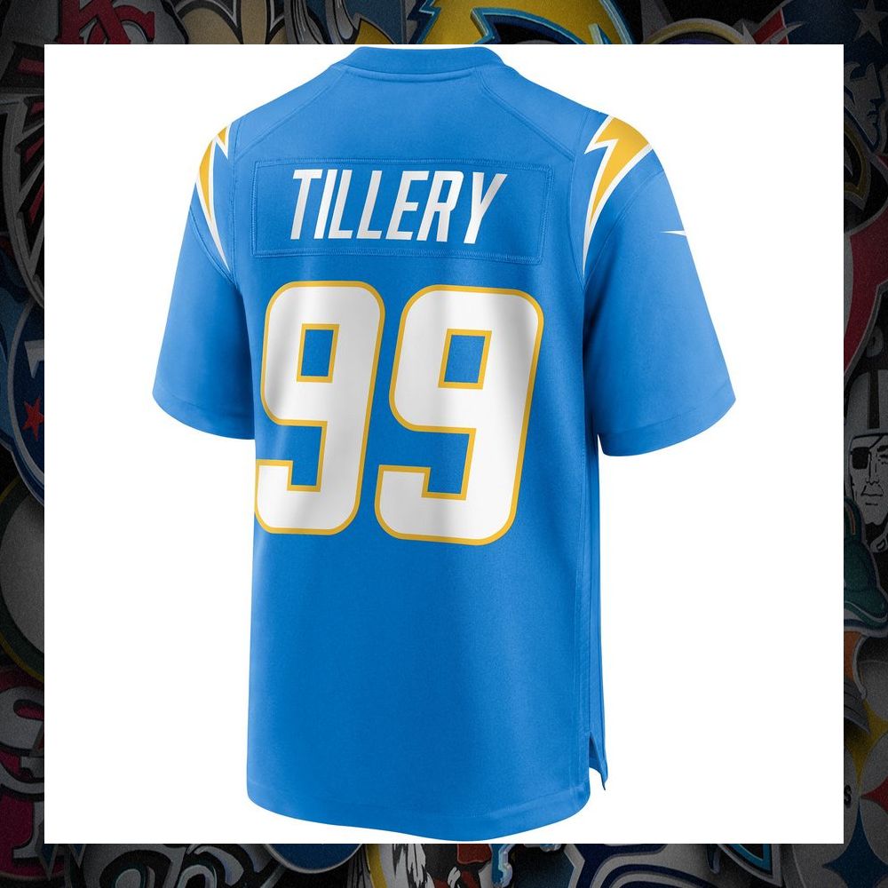 Jerry Tillery Los Angeles Chargers Powder Blue Football Jersey 7 Jerry Tillery Los Angeles Chargers Powder Blue Football Jersey word1