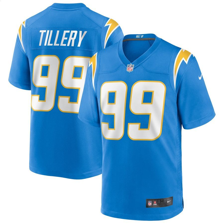 Jerry Tillery Los Angeles Chargers Powder Blue Football Jersey 4 Jerry Tillery Los Angeles Chargers Powder Blue Football Jersey word1