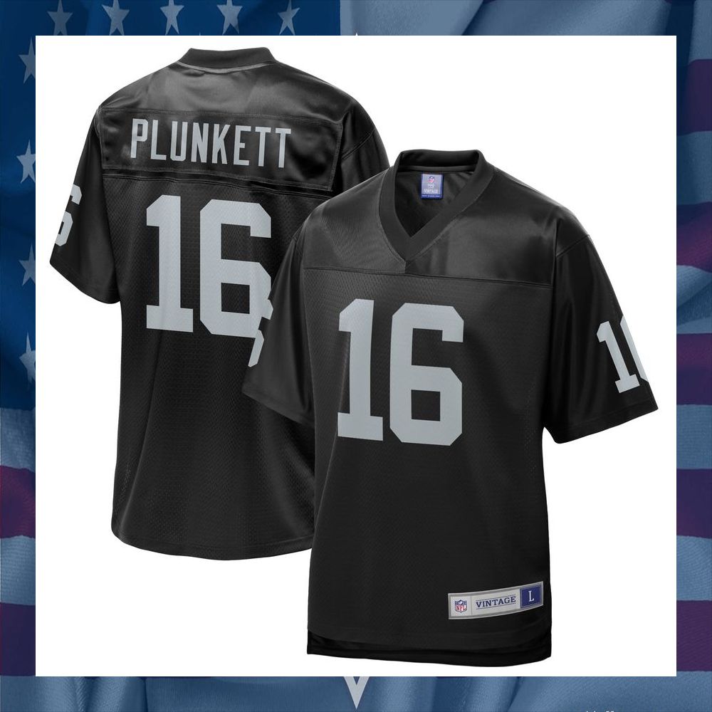 Jim Plunkett Las Vegas Raiders NFL Pro Line Retired Team Black Football Jersey 5 Jim Plunkett Las Vegas Raiders NFL Pro Line Retired Team Black Football Jersey word1