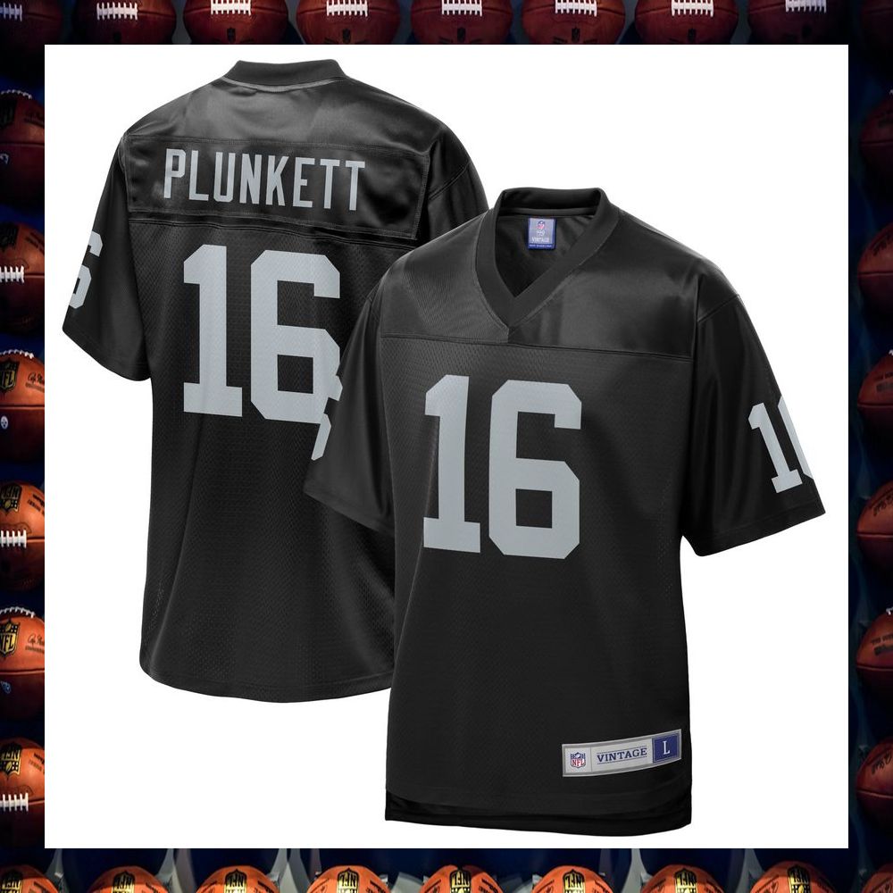 Jim Plunkett Las Vegas Raiders NFL Pro Line Retired Team Black Football Jersey 4 Jim Plunkett Las Vegas Raiders NFL Pro Line Retired Team Black Football Jersey word1