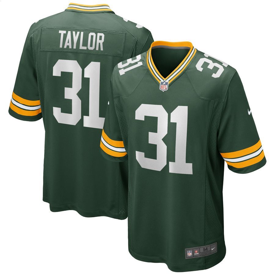 Jim Taylor Green Bay Packers Retired Green Football Jersey