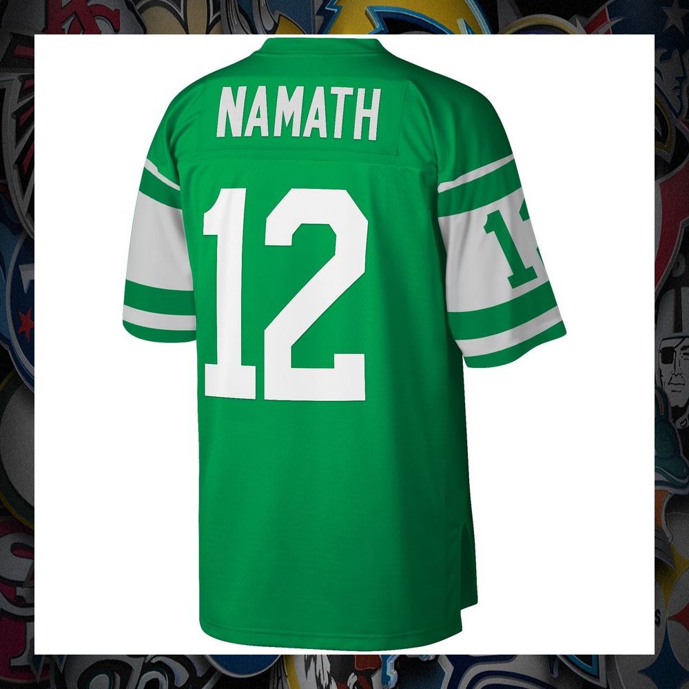 Joe Namath New York Jets Mitchell & Ness Retired Legacy Replica Green Football Jersey 7 Joe Namath New York Jets Mitchell & Ness Retired Legacy Replica Green Football Jersey word2