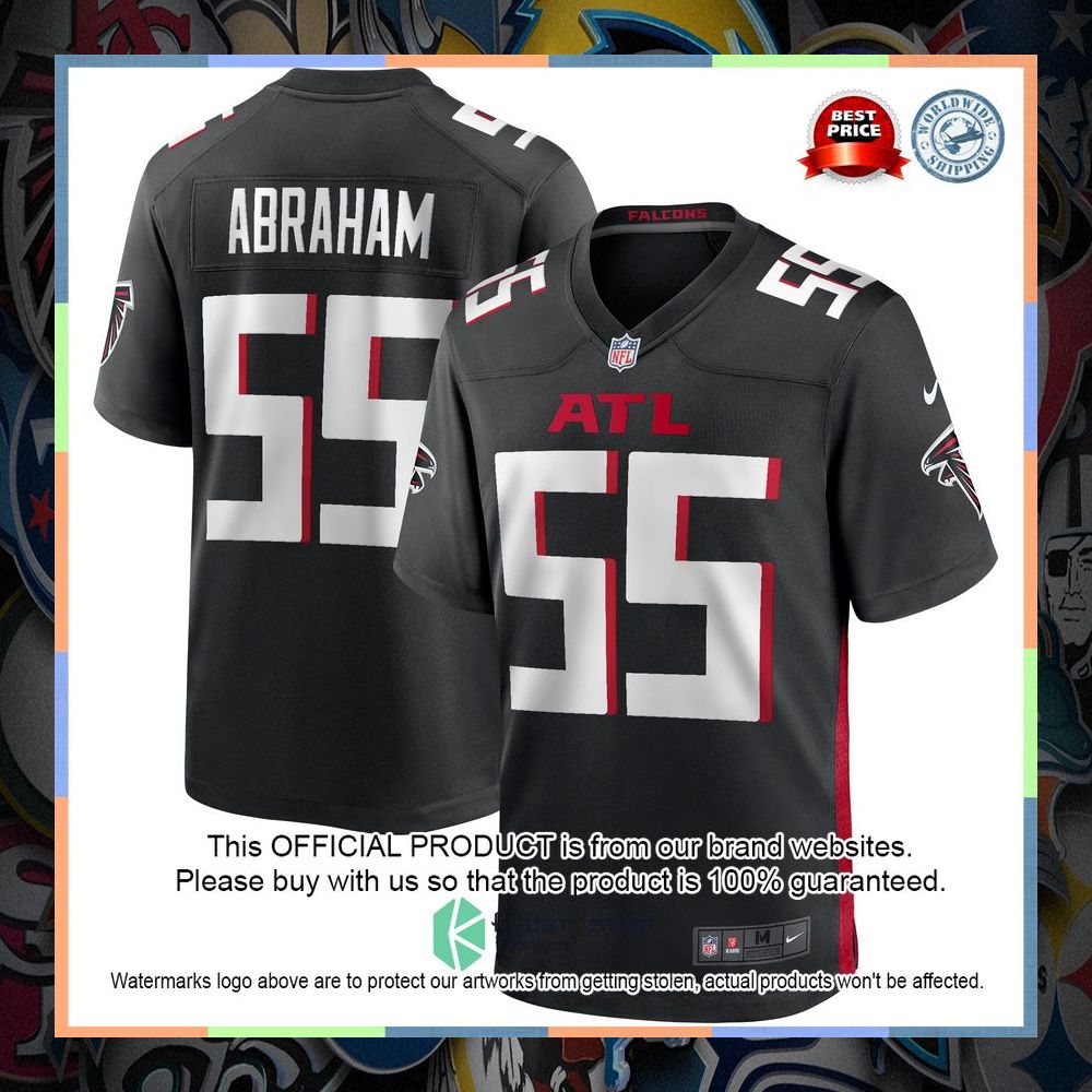 John Abraham Atlanta Falcons Football Retired Black Football Jersey 5 John Abraham Atlanta Falcons Football Retired Black Football Jersey word2