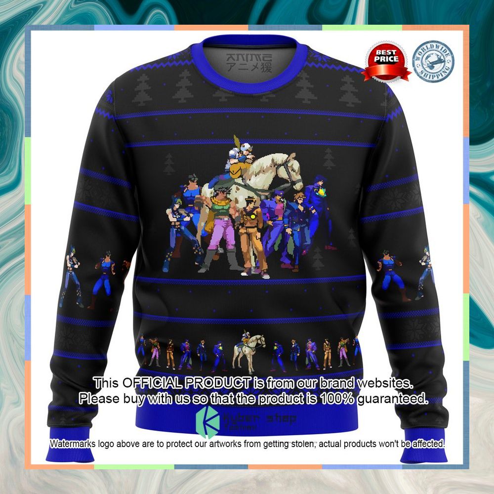 Jojo's Bizzare Adventure Generations Ugly Christmas Sweater 7 Jojo's Bizzare Adventure Generations Ugly Christmas Sweater word1