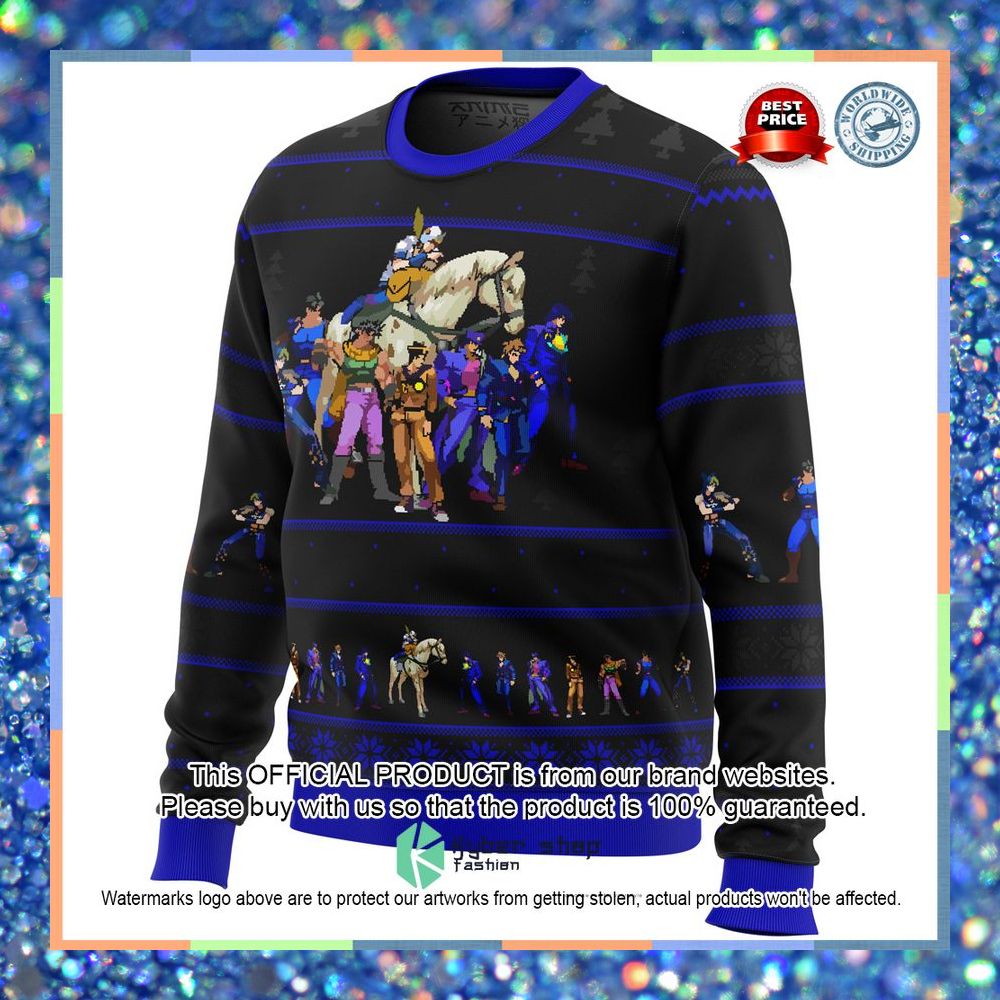 Jojo's Bizzare Adventure Generations Ugly Christmas Sweater 13 Jojo's Bizzare Adventure Generations Ugly Christmas Sweater word1