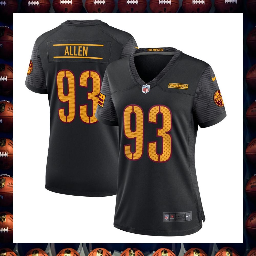 Jonathan Allen Washington Commanders Women's Alternate Black Football Jersey