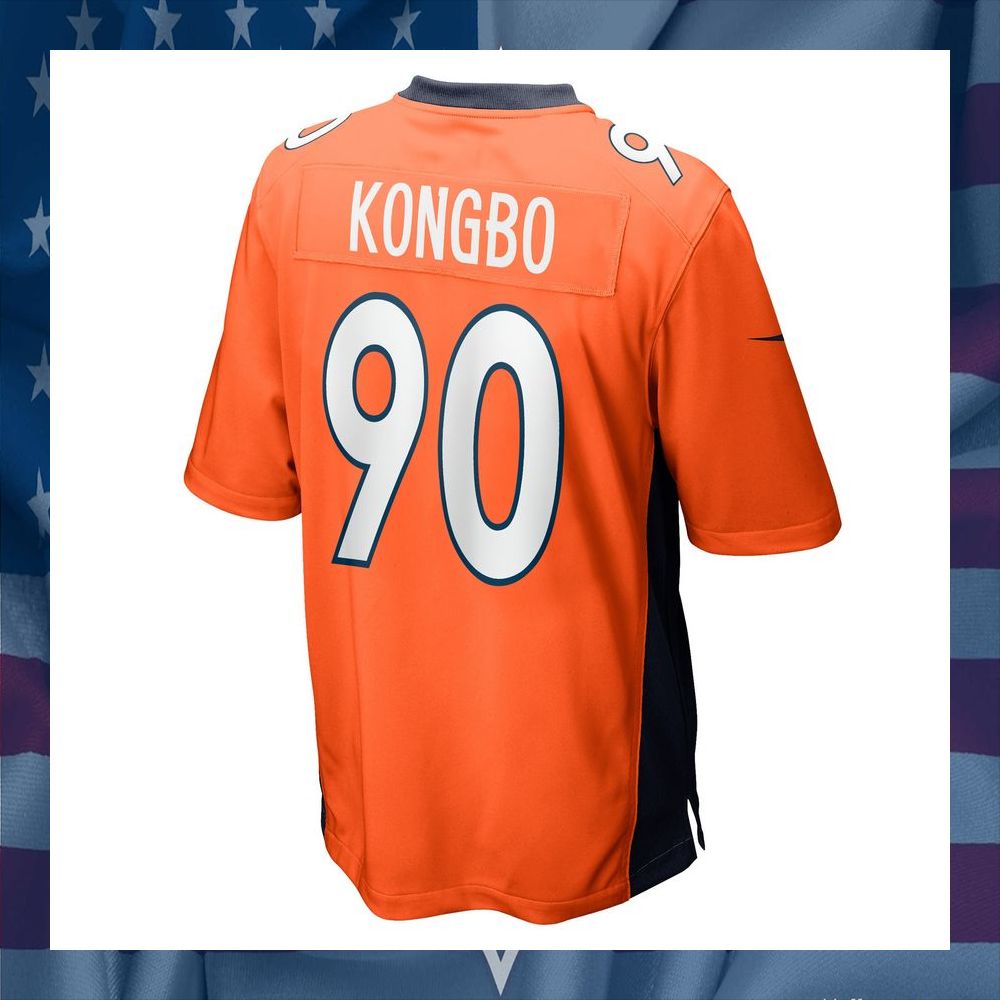 Jonathan Kongbo Denver Broncos Orange Football Jersey 7 Jonathan Kongbo Denver Broncos Orange Football Jersey word1