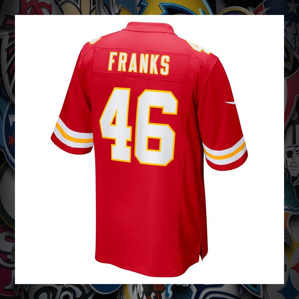 Jordan Franks Kansas City Chiefs Red Football Jersey 7 Jordan Franks Kansas City Chiefs Red Football Jersey word2
