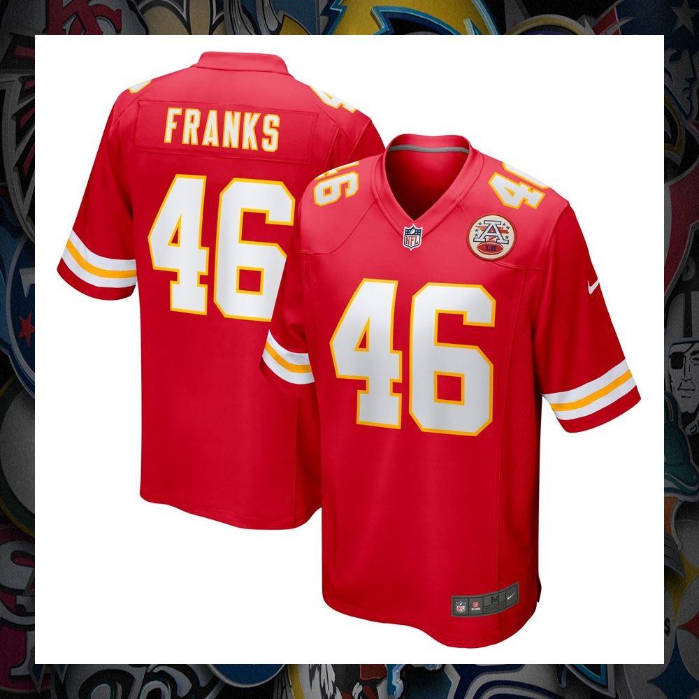 Jordan Franks Kansas City Chiefs Red Football Jersey 8 Jordan Franks Kansas City Chiefs Red Football Jersey word2