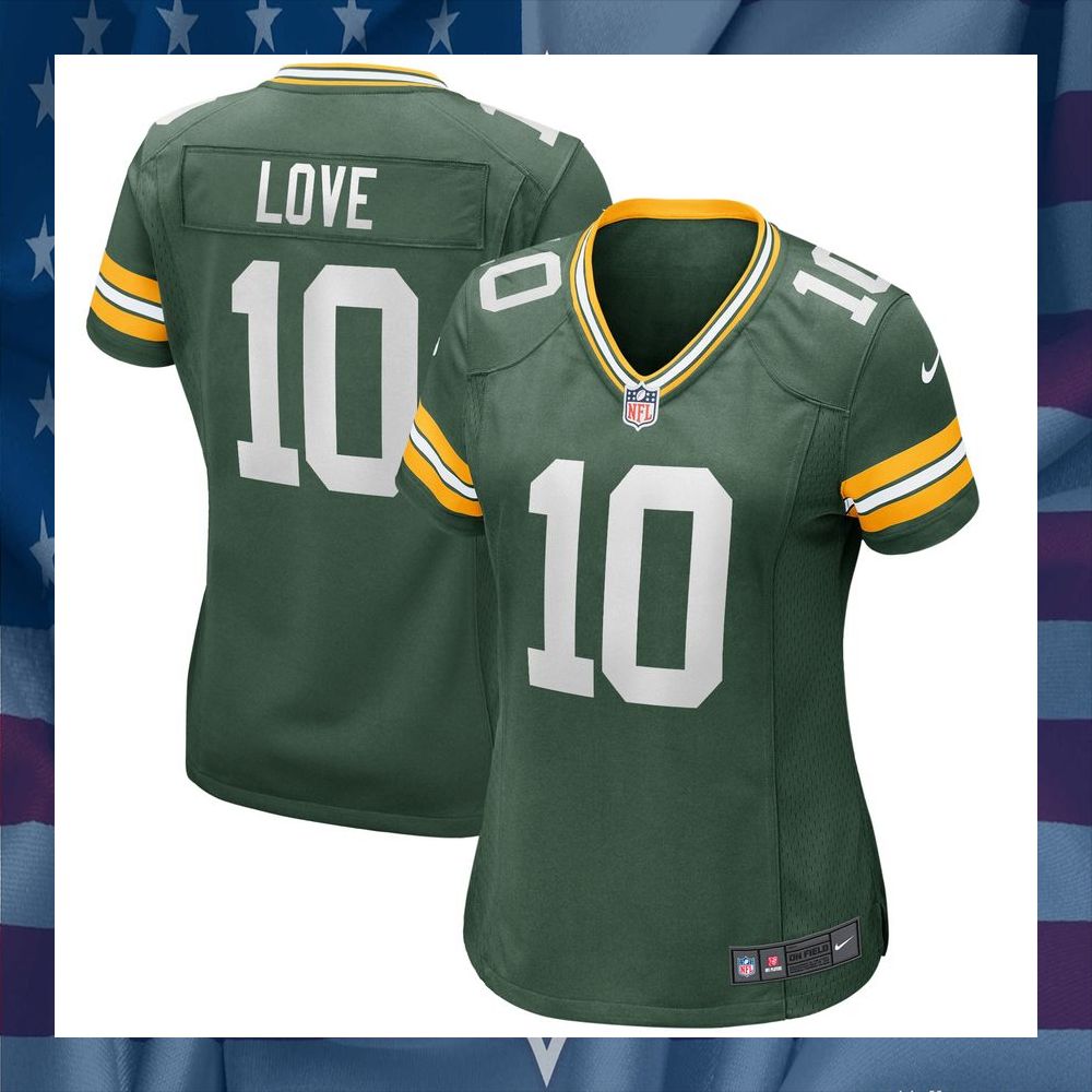 Jordan Love Green Bay Packers Women's Green Football Jersey 8 Jordan Love Green Bay Packers Women's Green Football Jersey word3