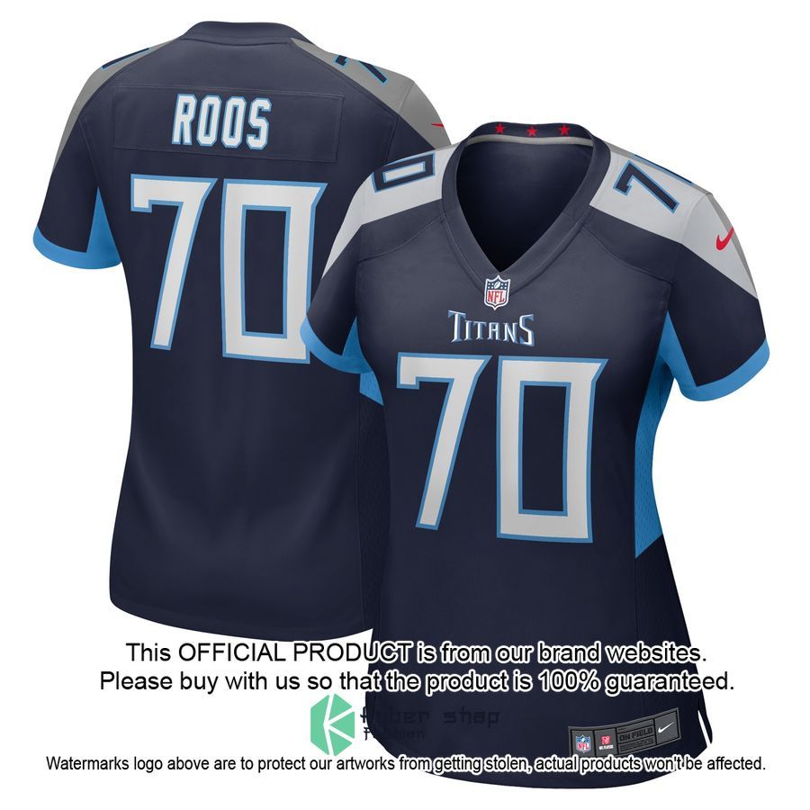 Jordan Roos Tennessee Titans Women's Navy Football Jersey