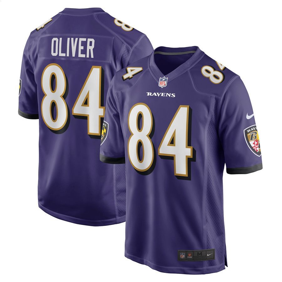 Josh Oliver Baltimore Ravens Purple Football Jersey