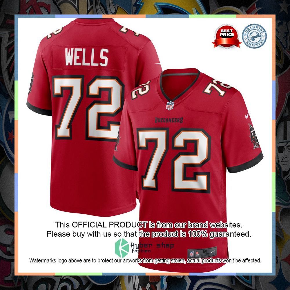 Josh Wells Tampa Bay Buccaneers Red Football Jersey 8 Josh Wells Tampa Bay Buccaneers Red Football Jersey word1